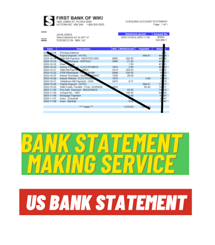 usa bank statement making service