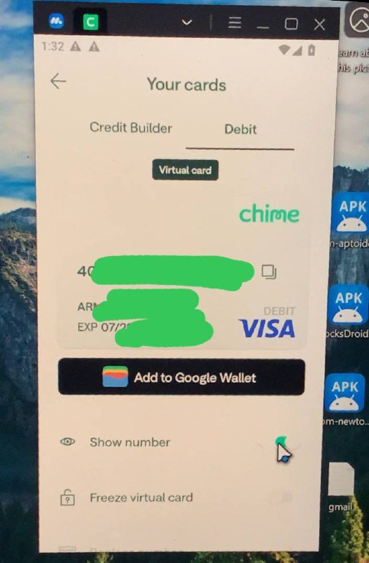 Chime MuMu player Card Show Method